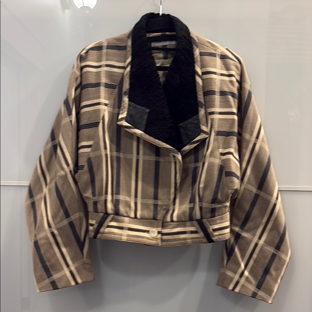 Vintage 80’s Simon Chang Plaid Women's Bomber Jacket
